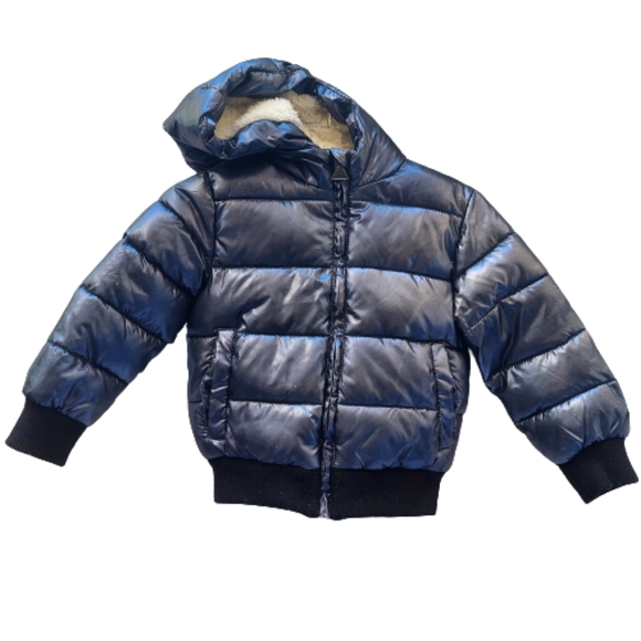 Tahari Kid's Metallic Puffer Jacket - Picture 3 of 15